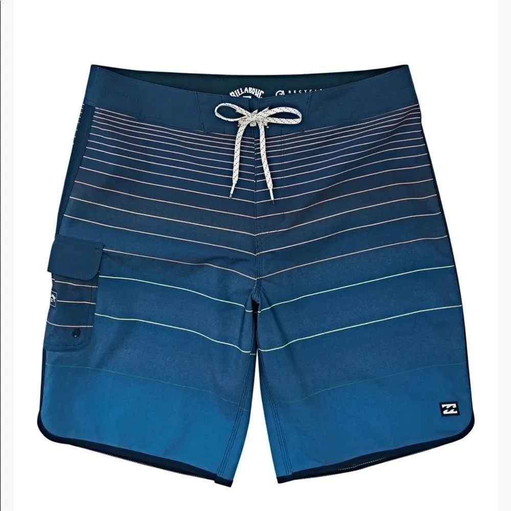 🔥 Billabong stripe men’s short Sz 28” New